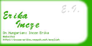 erika incze business card